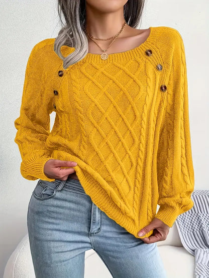 Lässiger Rundhals Pullover Damen