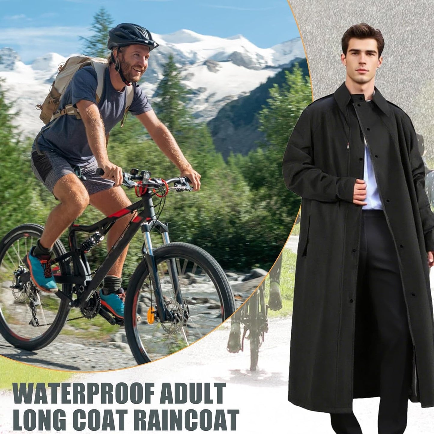 Wasserdichter Regenmantel Lang Damen - IdealeKleiden