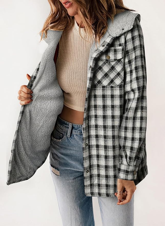 Kariertes Herrenhemd Flanelljacke Winter