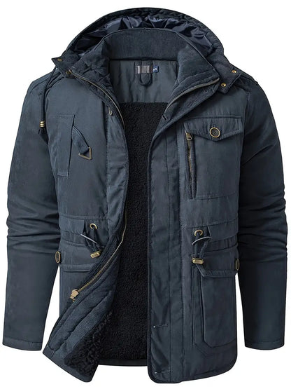 Herren Winterjacke Warm Kapuze