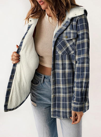 Kariertes Herrenhemd Flanelljacke Winter