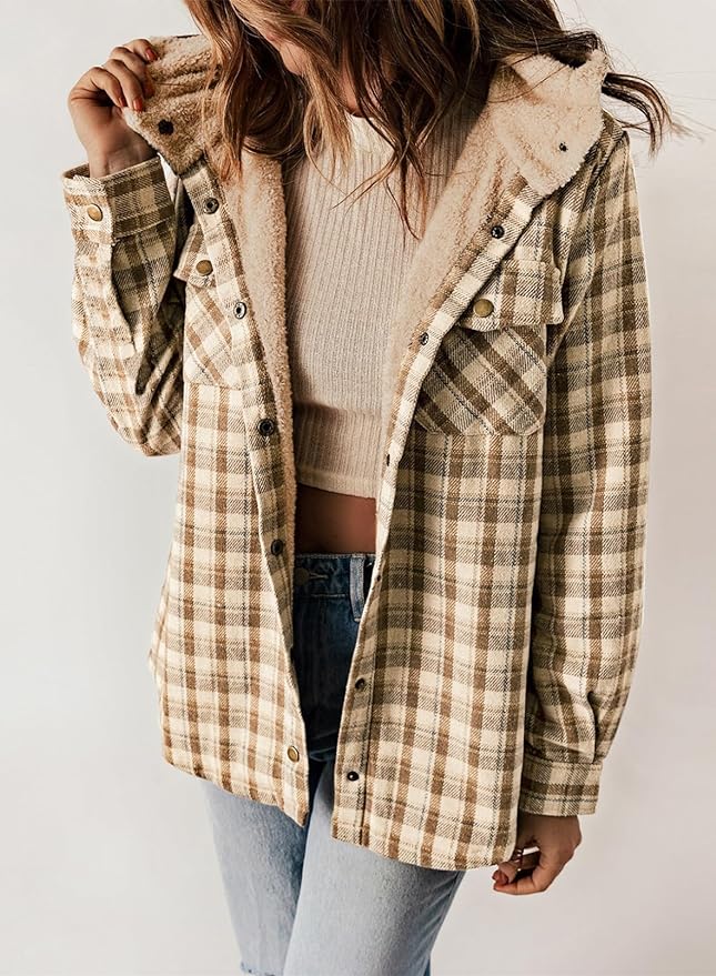 Kariertes Herrenhemd Flanelljacke Winter