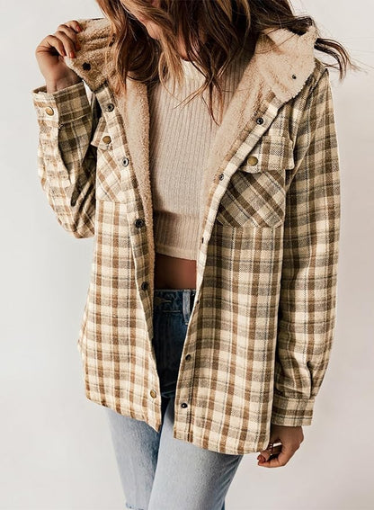 Kariertes Herrenhemd Flanelljacke Winter