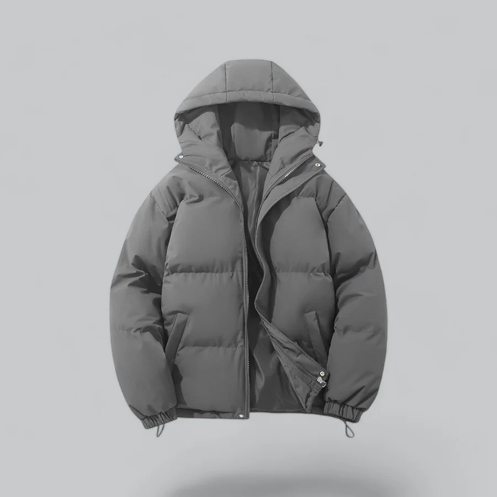 Kurze Winterjacke Kapuzenjacke Reißverschluss Damen