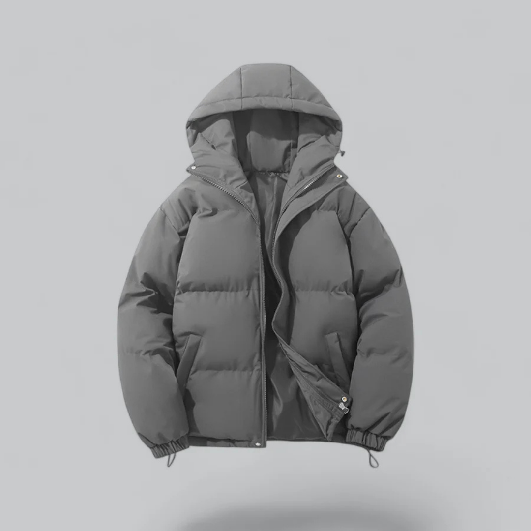 Herren Winterparka Kapuze Reißverschluss