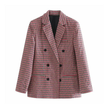 Eleganter Karierter Blazer Damen