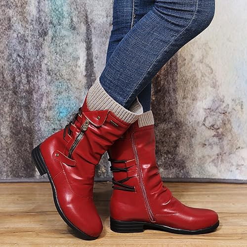 Lange Wollstiefel Damen Warm