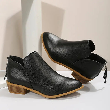 Stilvolle Kleiden | V-Ausschnitt Elegante Stiefel für Damen