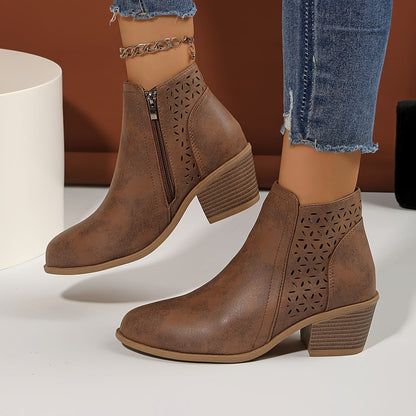 Damen Stiefeletten Bequem Mit Reißverschluss