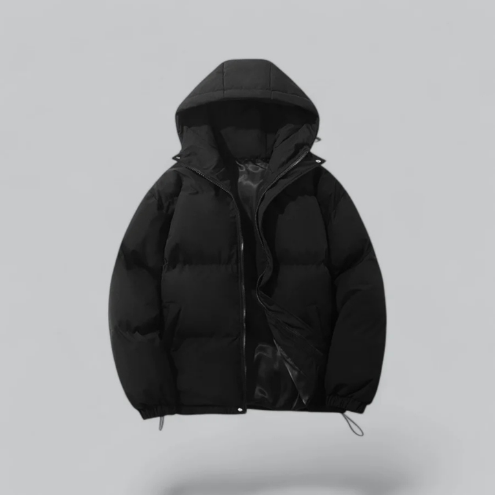 Kurze Winterjacke Kapuzenjacke Reißverschluss Damen - IdealeKleiden