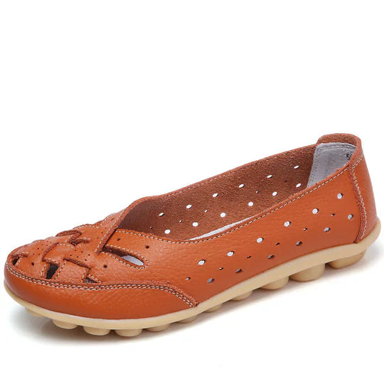 Komfortable Leder-Ballerinas Damen