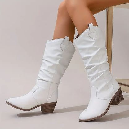 Stilechte Stiefel Damen High Heel Skinny Boots
