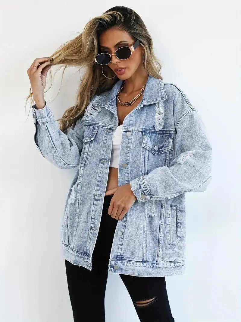 Modische Damenjacke Oversized Jeans