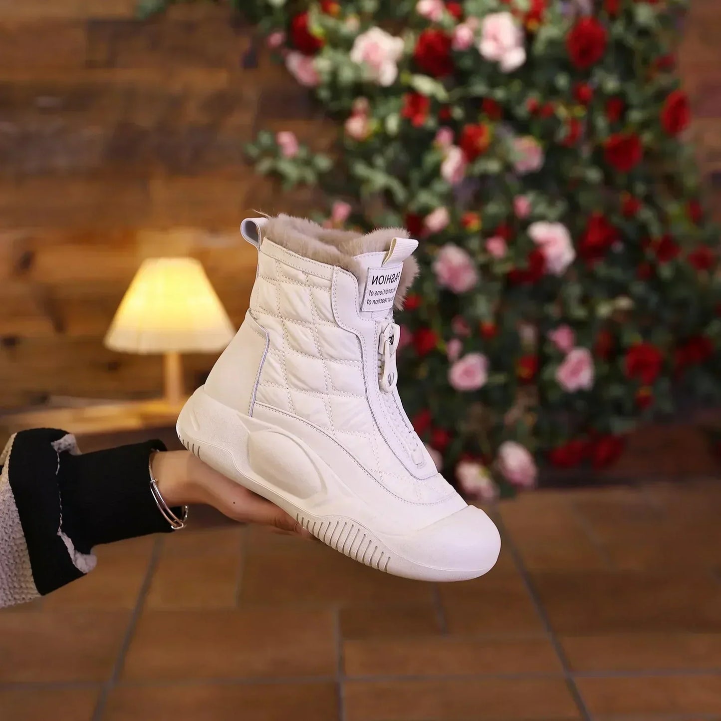 Retro Schneestiefel Wasserdicht mit Reißverschluss