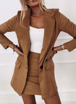 Eleganter Damen Blazer Rock Anzug