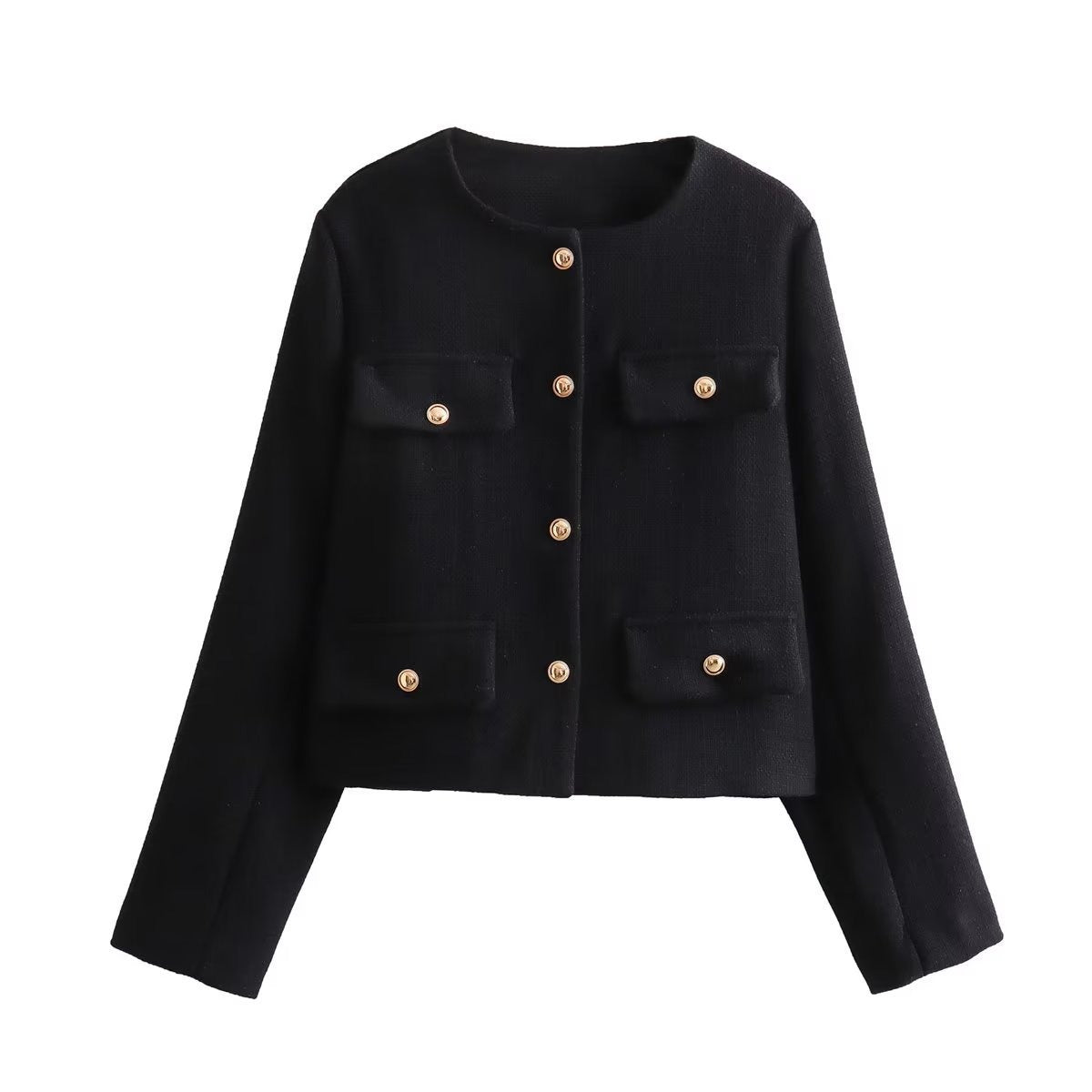 Elegante Blazer Jacke Halsreiher Design