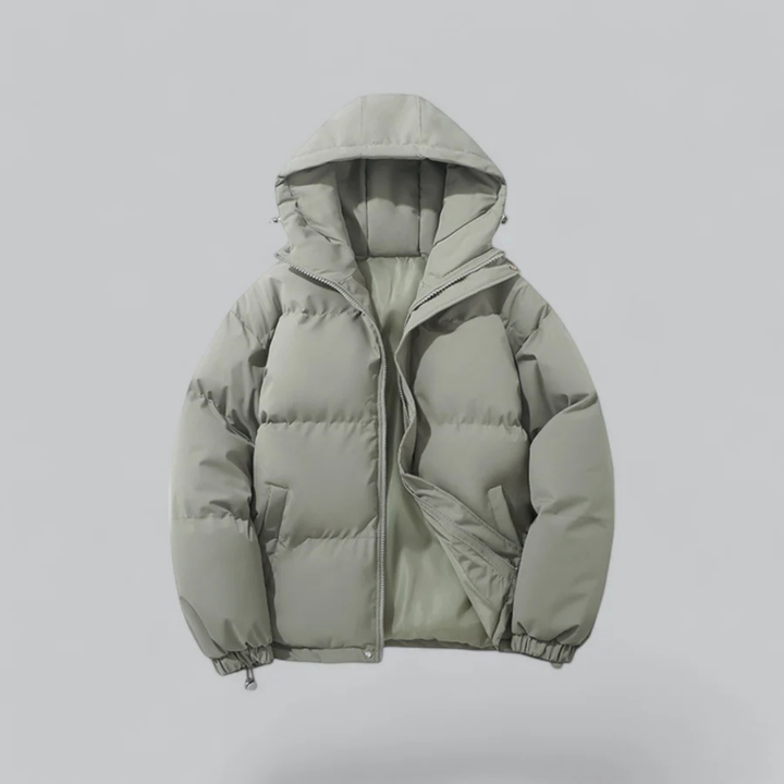 Kurze Winterjacke Kapuzenjacke Reißverschluss Damen