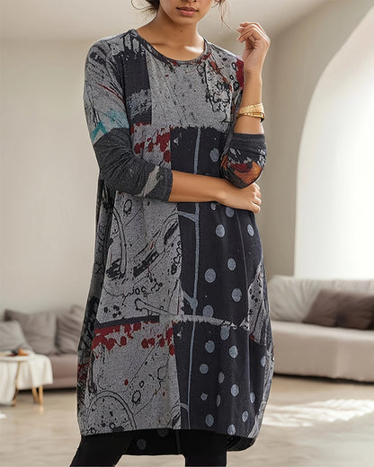 Retro Kleid mit Blumenprint Damen