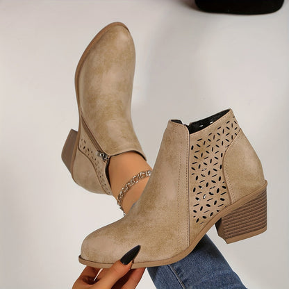 Damen Stiefeletten Bequem Mit Reißverschluss
