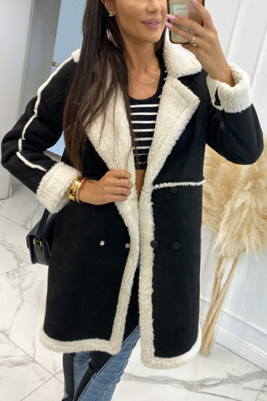 Lammwolljacke Patchwork Freizeitlook - IdealeKleiden