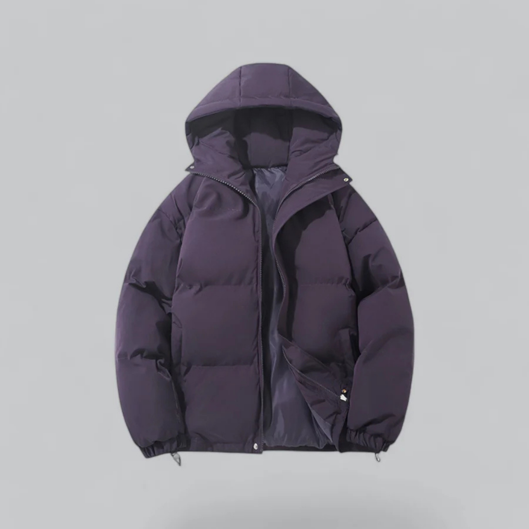 Herren Winterparka Kapuze Reißverschluss