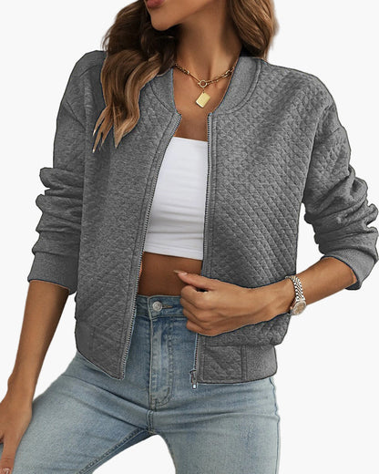 Bomberjacke Stepp-Design Sportlich Freizeitjacke