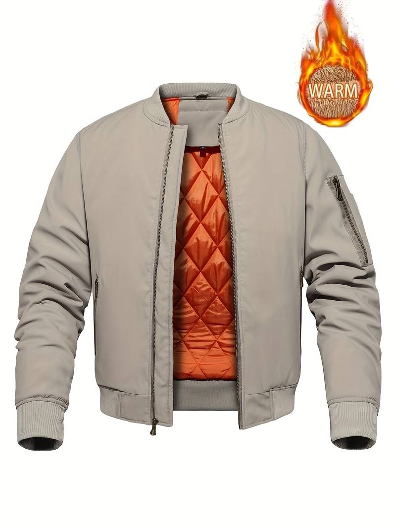 Herren Bomberjacke Elegant Schwarz