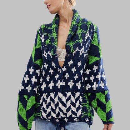 Stylische Damenjacke mit Trendigen Muster