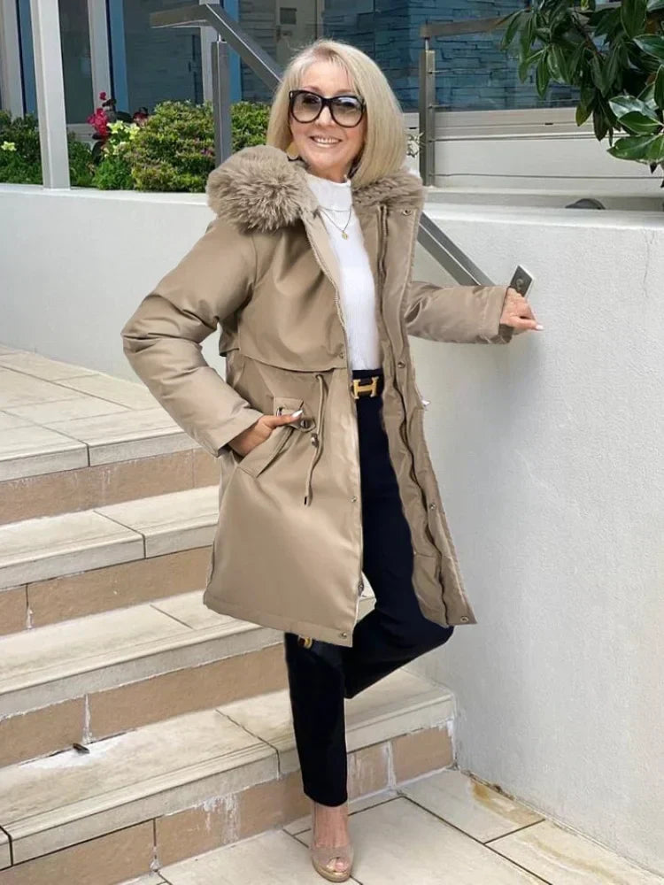 Oversized Winterjacke Großzügig Verarbeitet
