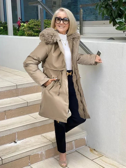 Oversized Winterjacke Großzügig Verarbeitet
