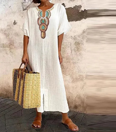 Sommerkleid Damen Leicht Baumwolle - IdealeKleiden