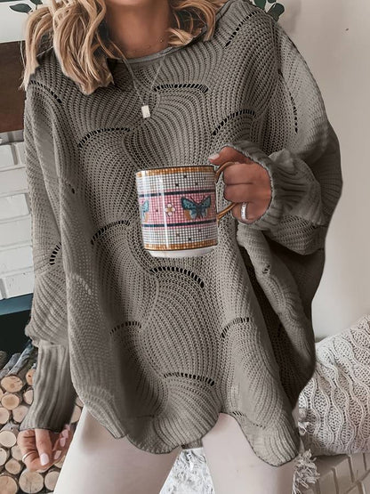 Einfacher Strickpullover Casual Style