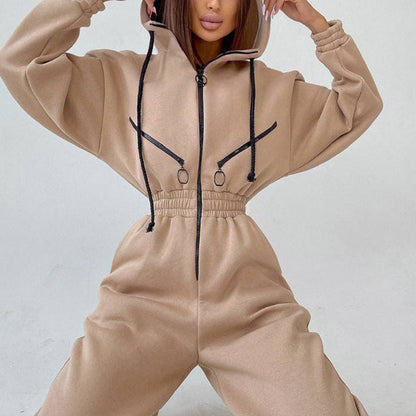 Praktisches Zweiteiler Set Hoodie für Damen Alltag