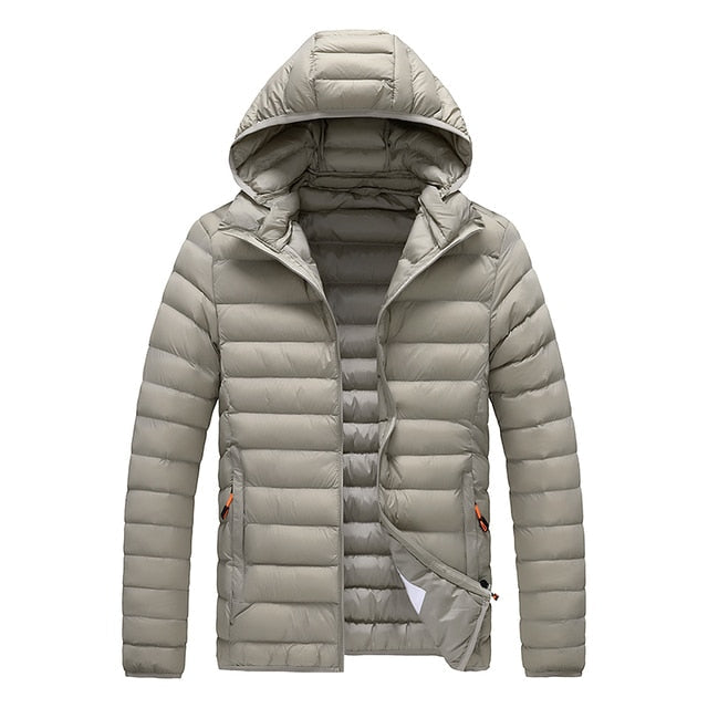 Herren Winterjacke Leicht Gepolstert Isoliert