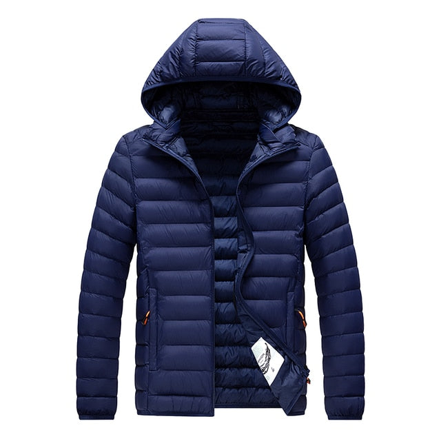 Herren Winterjacke Leicht Gepolstert Isoliert