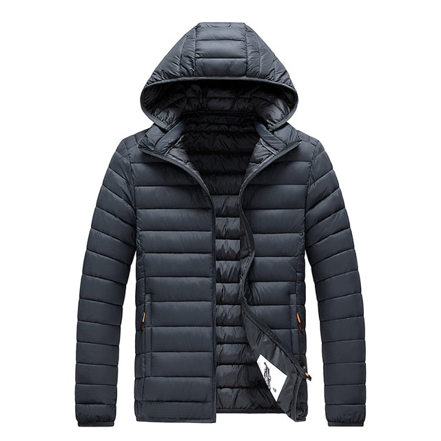 Herren Winterjacke Leicht Gepolstert Isoliert