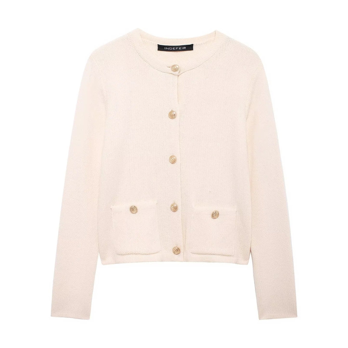 Stylischer Damen Cardigan mit Goldknöpfen
