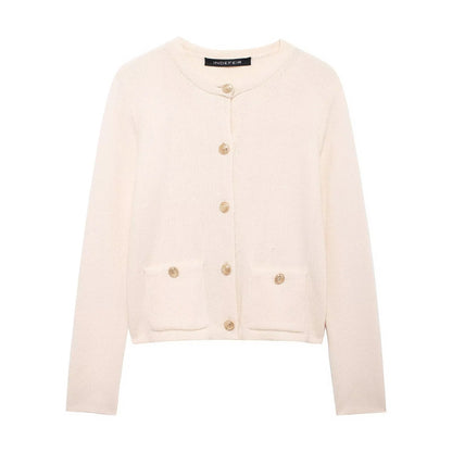 Stylischer Damen Cardigan mit Goldknöpfen
