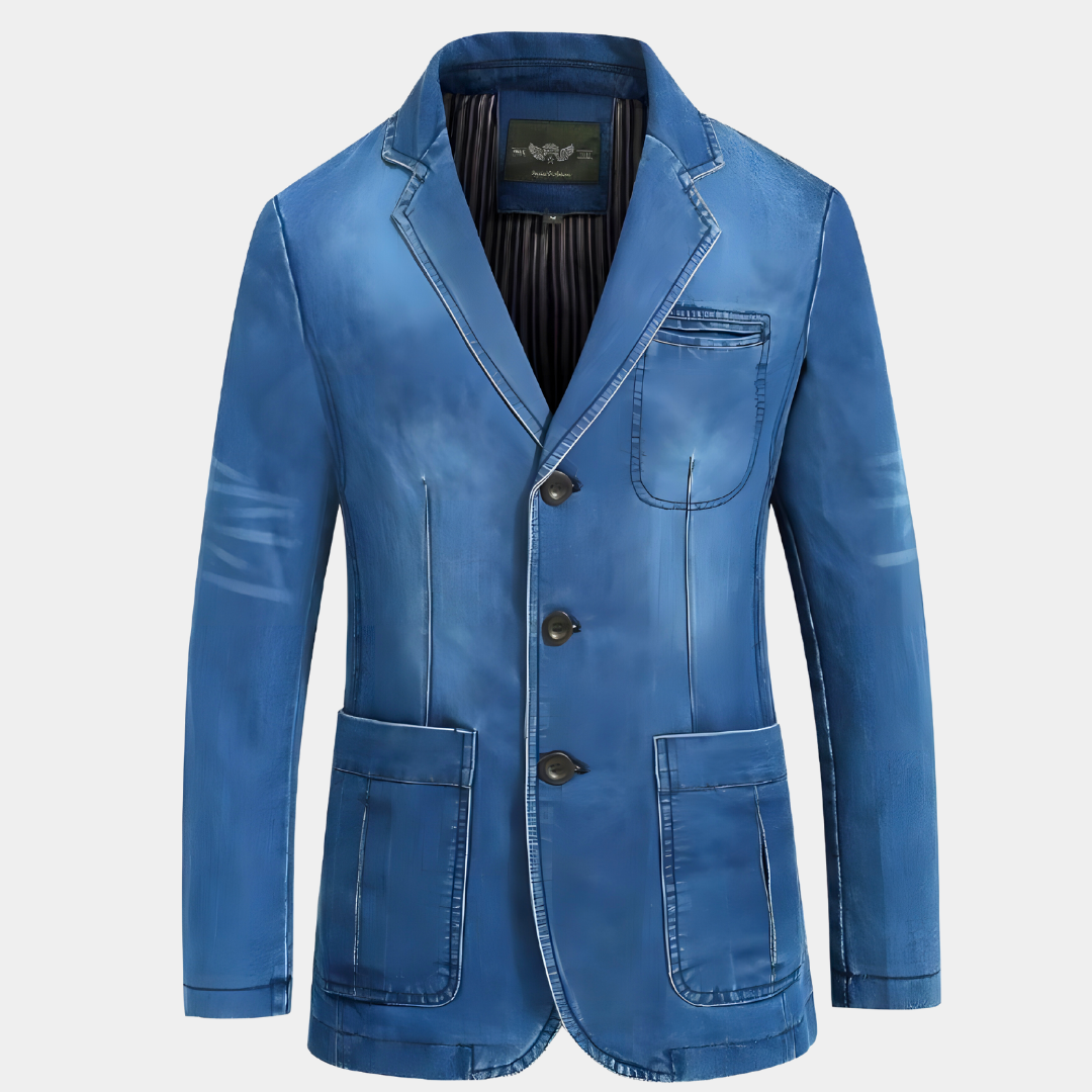 Herren Denimjacke Klassisch Elegant