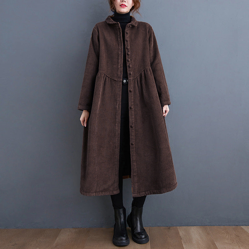 Frauen Cordjacke Warm Bequem