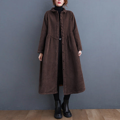 Frauen Cordjacke Warm Bequem