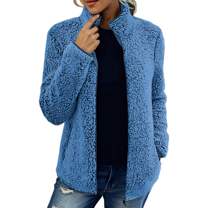 Moderne Damen Fleecejacke Warm Und Stylish