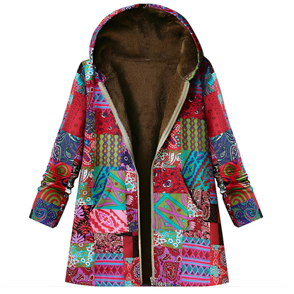 Stylische Damenjacke mit Muster Vintage Look