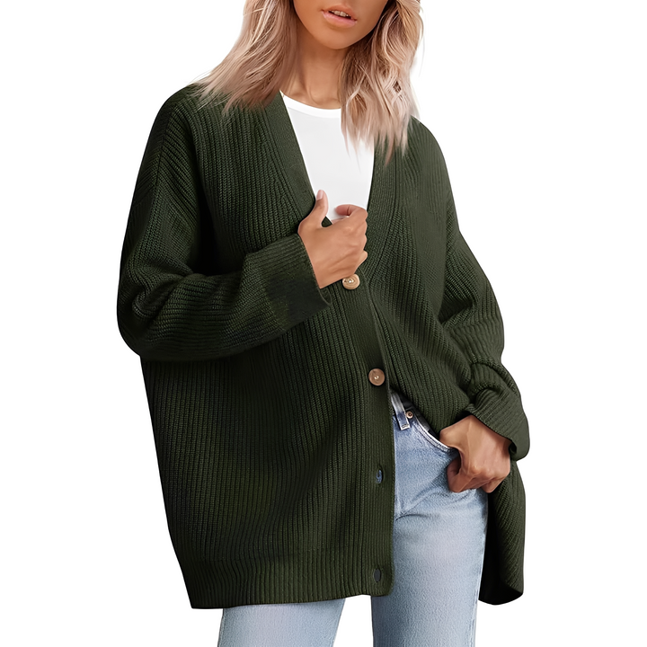 Bequemer Oversize Cardigan Frauen