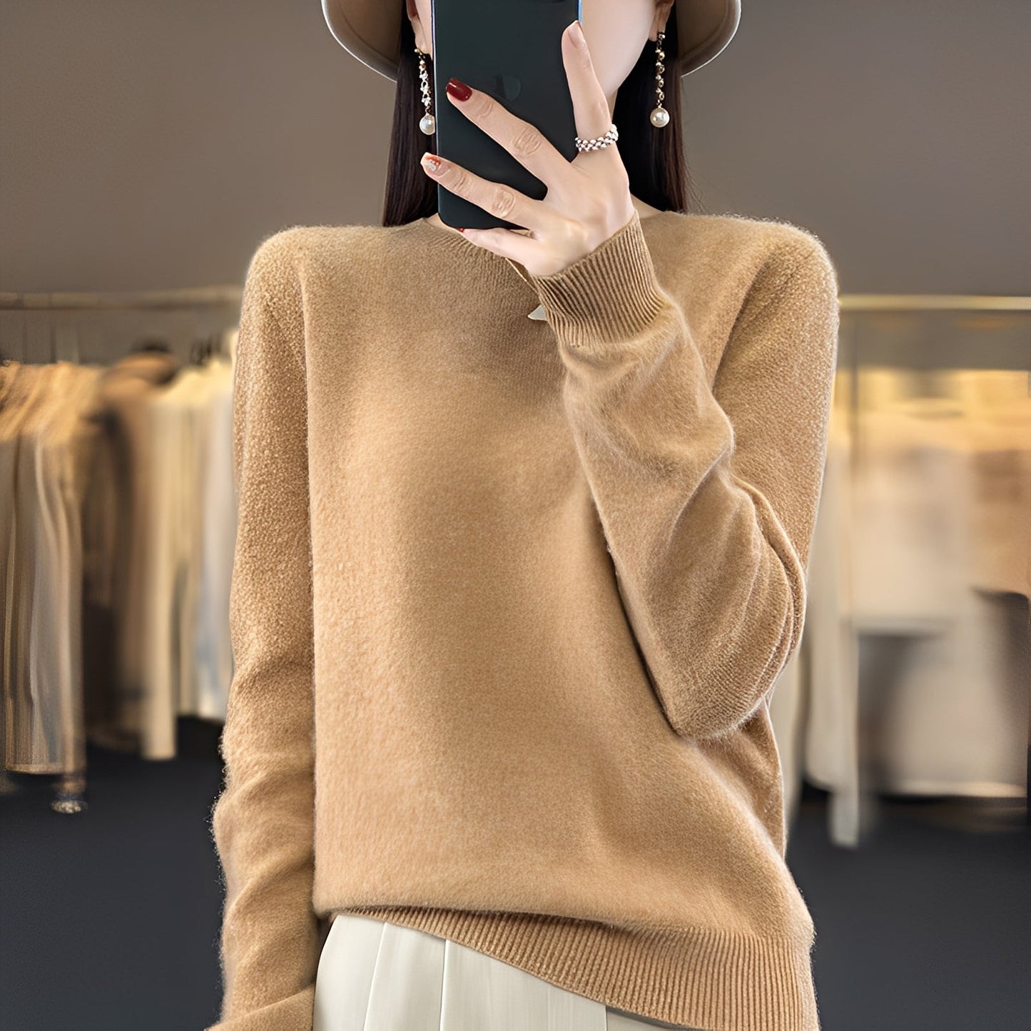 Stilvoller Damen Kaschmir Pullover Eleganz