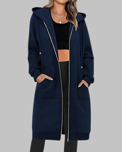 Übergroße Lässige Zip-Up Jacke Damen Oversized
