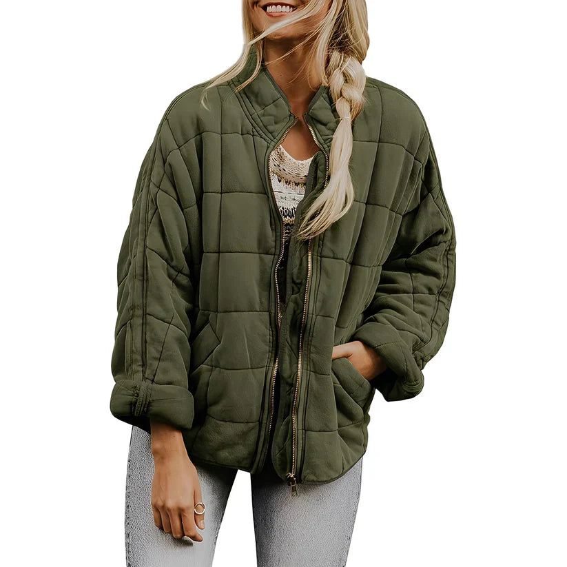 Damen Steppjacke Mit Taschen Warm