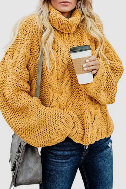 Eleganter Cashmere Pullover Rollkragen Winter