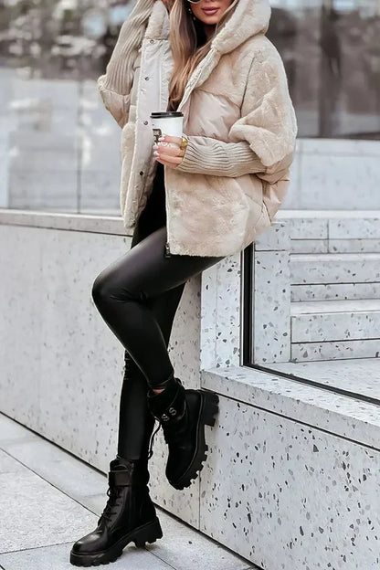 Elegante Damen Winterjacke Fleece Soft Luxus