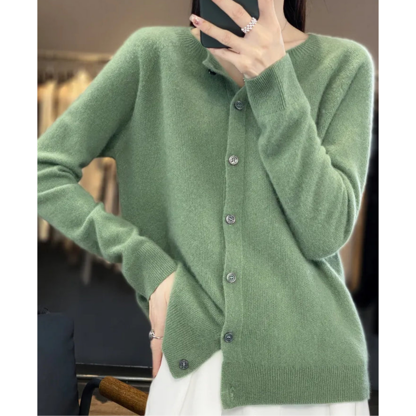 Damen Strickjacke Elegante Klassik Design